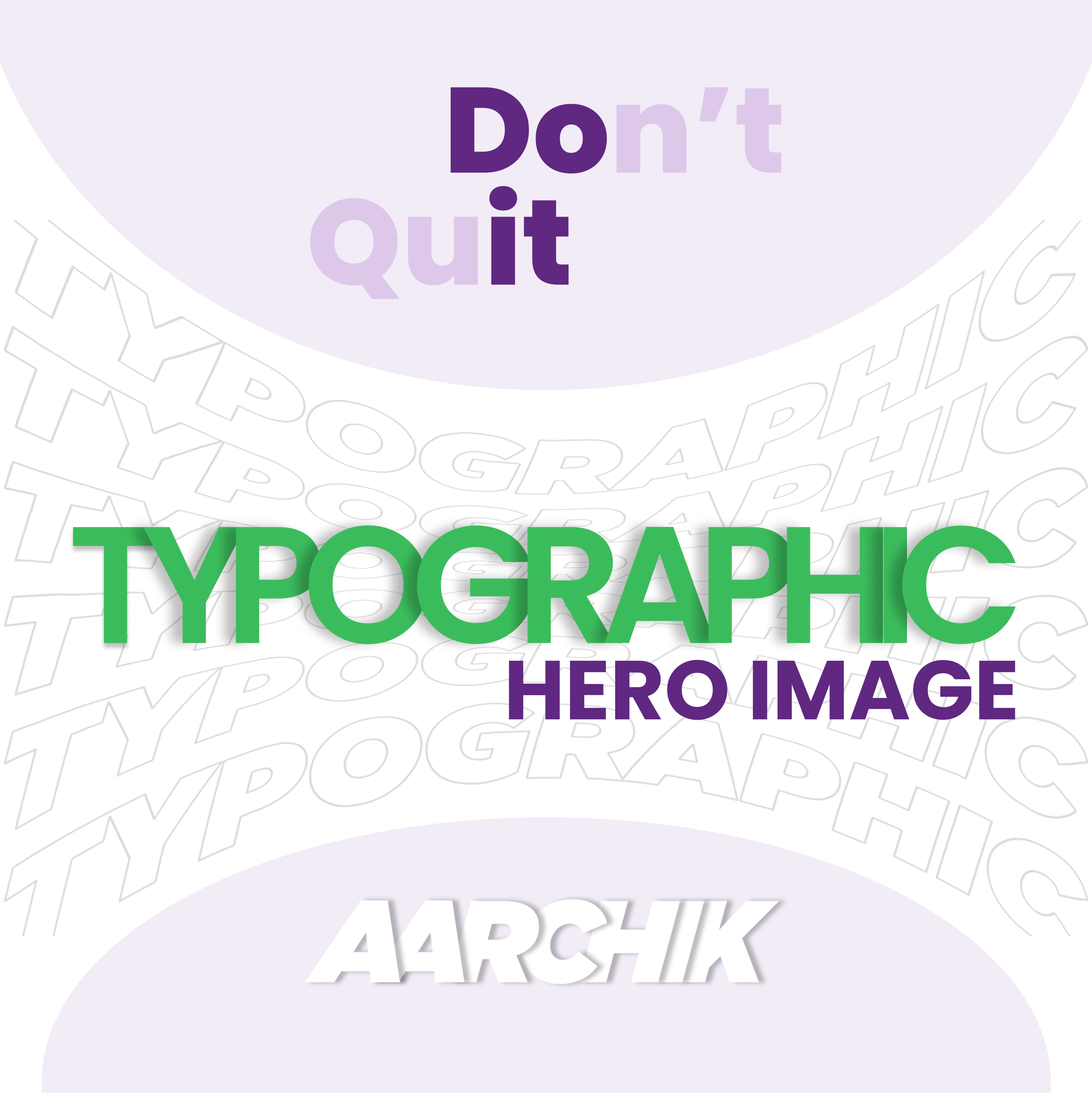 Typographic hero image
